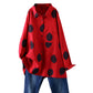 Minibee Women's Button Down Tunic Tops Polka Blouse Cotton Shirt